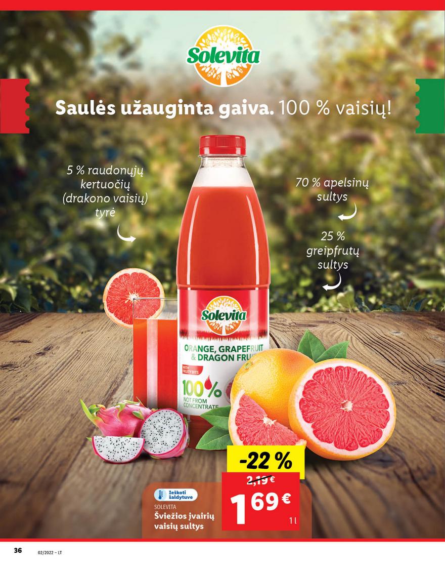 Lidl maisto prekių pasiūlymai akcijos nuo 
  2022-01-10 iki 
  2022-01-16 | Leidinukas.lt puslapis 36