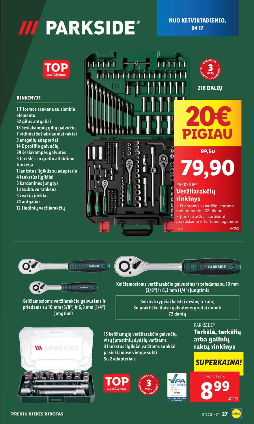 Lidl ne maisto leidinys akcijos nuo 
  2025-04-14 iki 
  2025-04-19 | Leidinukas.lt puslapis 27
