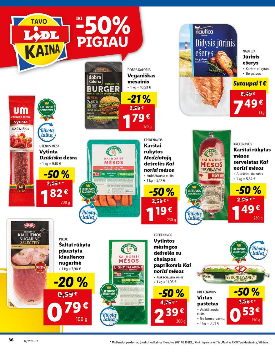 Lidl maisto prekių pasiūlymai akcijos nuo 
  2021-08-23 iki 
  2021-08-29 | Leidinukas.lt puslapis 36