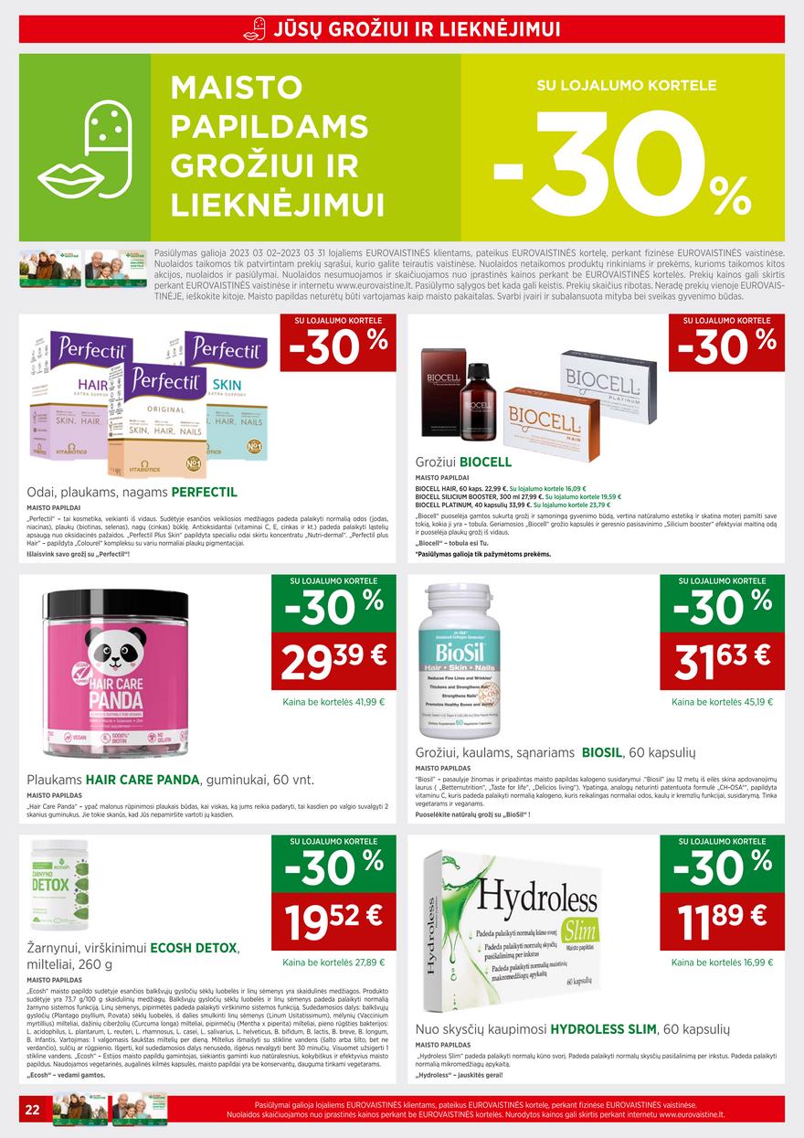 Euro vaistinė leidinys akcijos nuo 
  2023-03-02 iki 
  2023-03-31 | Leidinukas.lt puslapis 22