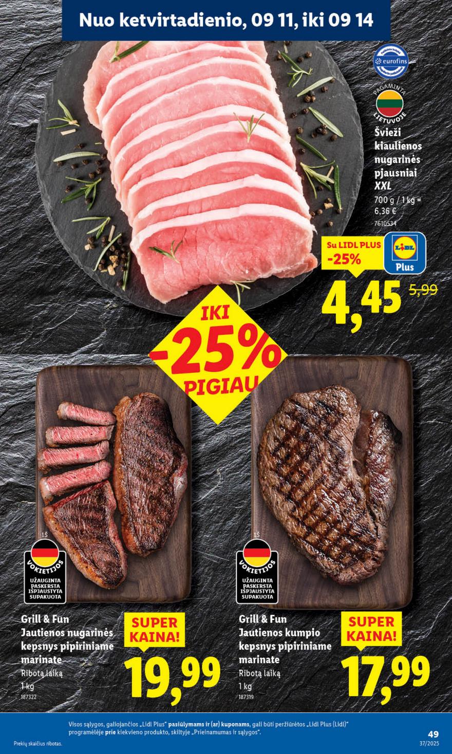 Lidl leidinys akcijos nuo 
  2025-09-08 iki 
  2025-09-14 | Leidinukas.lt puslapis 49