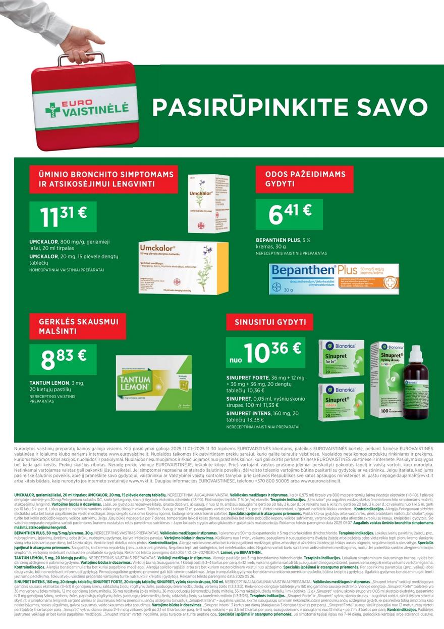 Euro vaistinė katalogas akcijos nuo 
  2025-11-01 iki 
  2025-11-30 | Leidinukas.lt puslapis 10