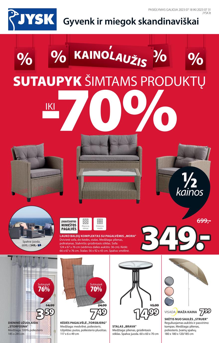 Jysk leidinys akcijos nuo 
  2023-07-18 iki 
  2023-07-31 | Leidinukas.lt puslapis 2