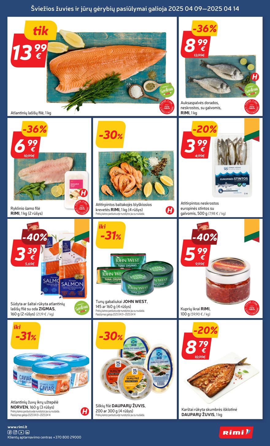 Rimi savaitinis leidinys 15 akcijos nuo 
  2025-04-08 iki 
  2025-04-14 | Leidinukas.lt puslapis 13