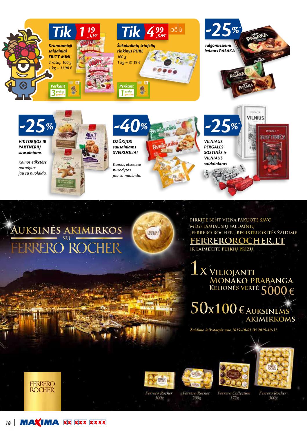 Maxima kaininis leidinys akcijos nuo 
  2019-10-10 iki 
  2019-10-23 | Leidinukas.lt puslapis 18
