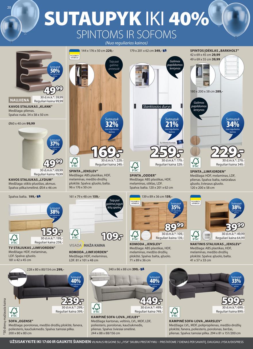 Jysk leidinys akcijos nuo 
  2026-04-14 iki 
  2026-04-27 | Leidinukas.lt puslapis 20