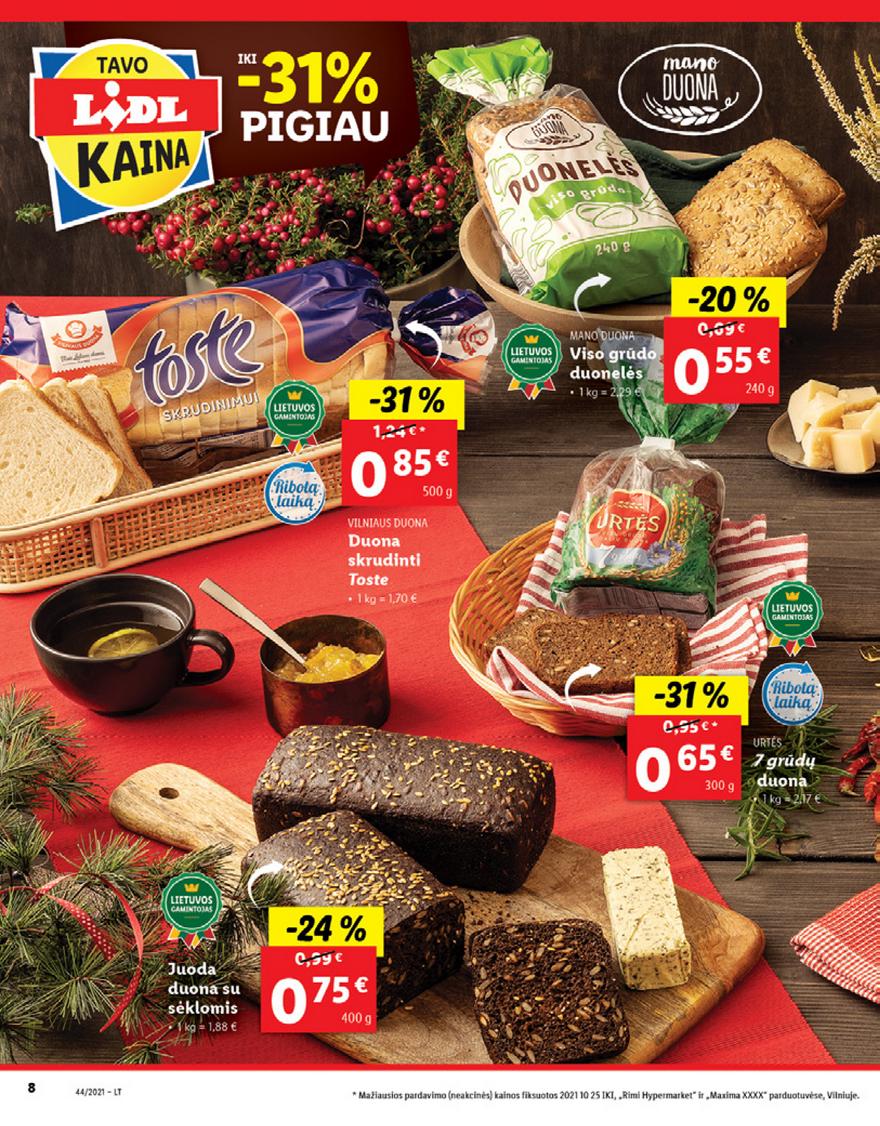 Lidl maisto prekių pasiūlymai akcijos nuo 
  2021-11-01 iki 
  2021-11-07 | Leidinukas.lt puslapis 8