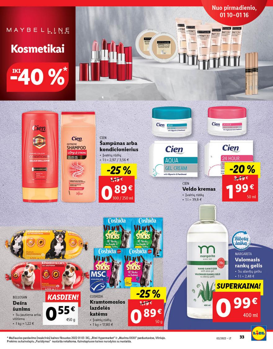 Lidl maisto prekių pasiūlymai akcijos nuo 
  2022-01-10 iki 
  2022-01-16 | Leidinukas.lt puslapis 33