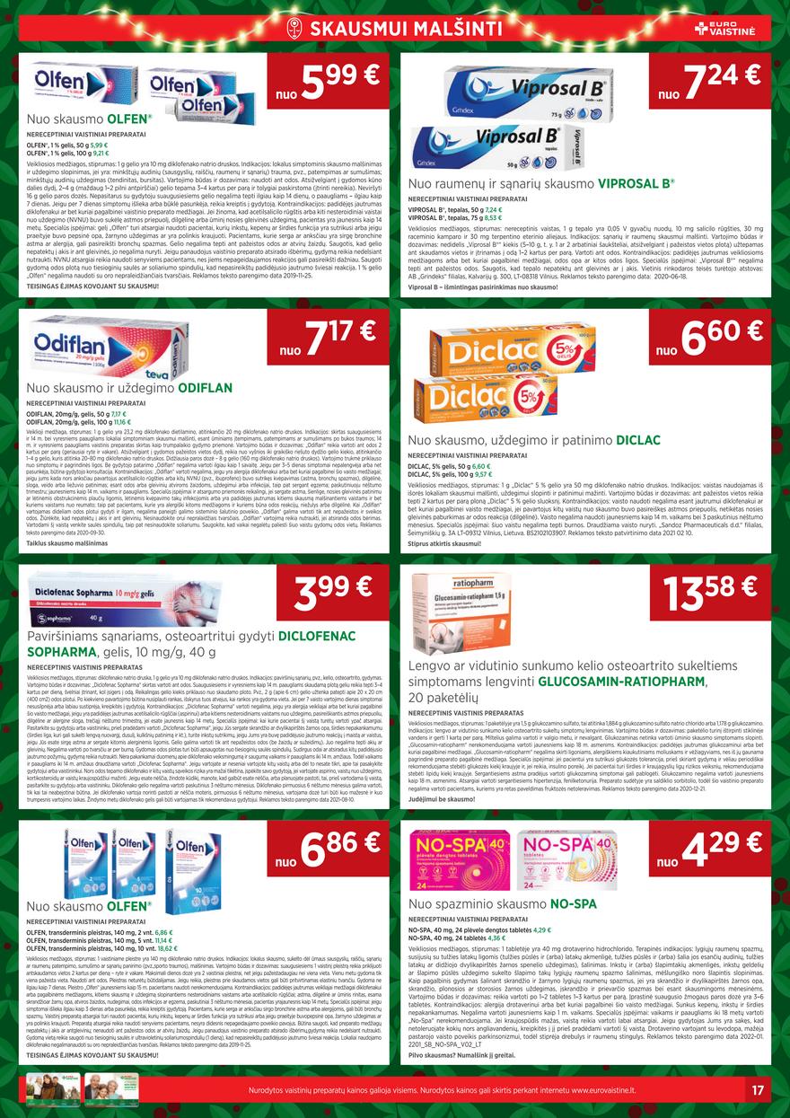 Euro vaistinė leidinys akcijos nuo 
  2022-12-01 iki 
  2022-12-31 | Leidinukas.lt puslapis 17