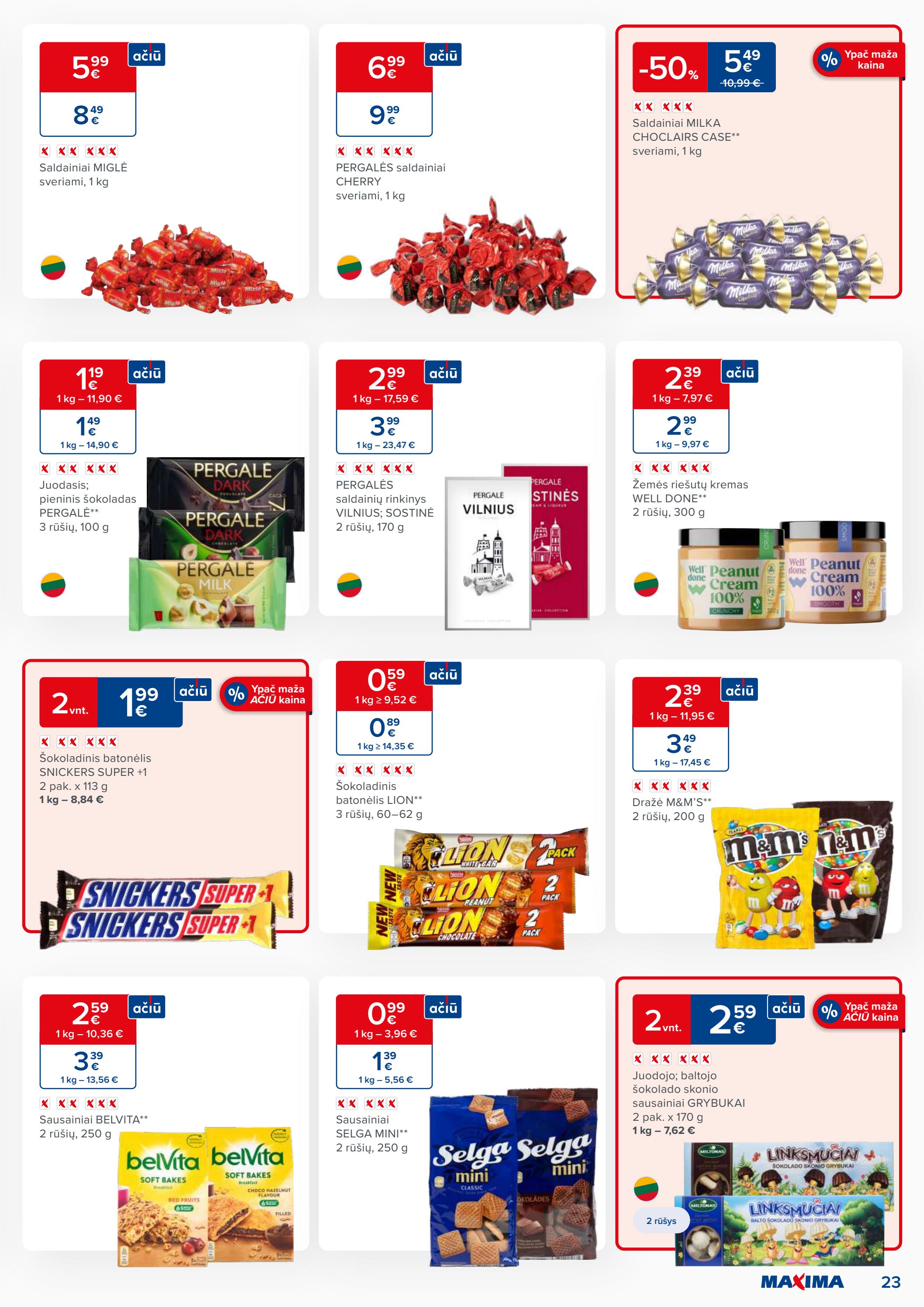 Maxima kaininis leidinys akcijos nuo 
  2023-03-14 iki 
  2023-03-20 | Leidinukas.lt puslapis 23