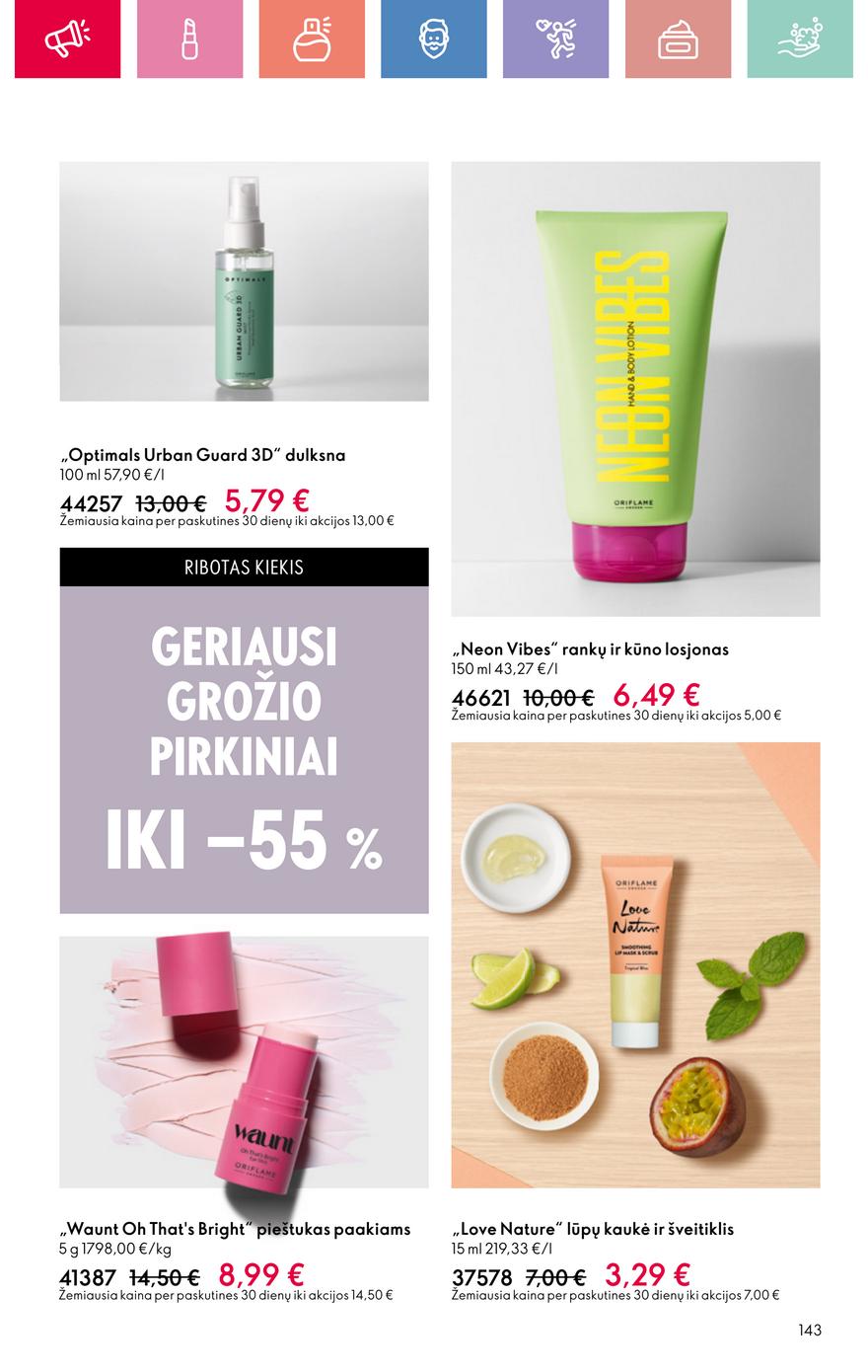 Oriflame katalogas akcijos nuo 
  2025-05-11 iki 
  2025-05-31 | Leidinukas.lt puslapis 143