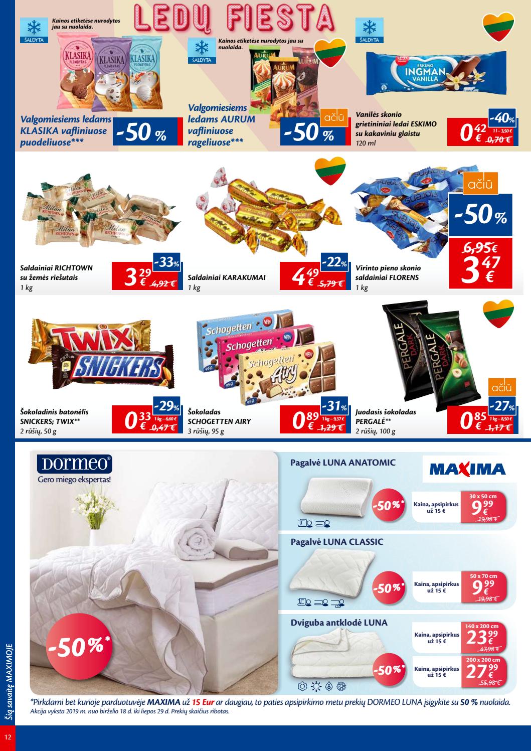 Maxima kaininis leidinys akcijos nuo 
  2019-07-09 iki 
  2019-07-15 | Leidinukas.lt puslapis 12