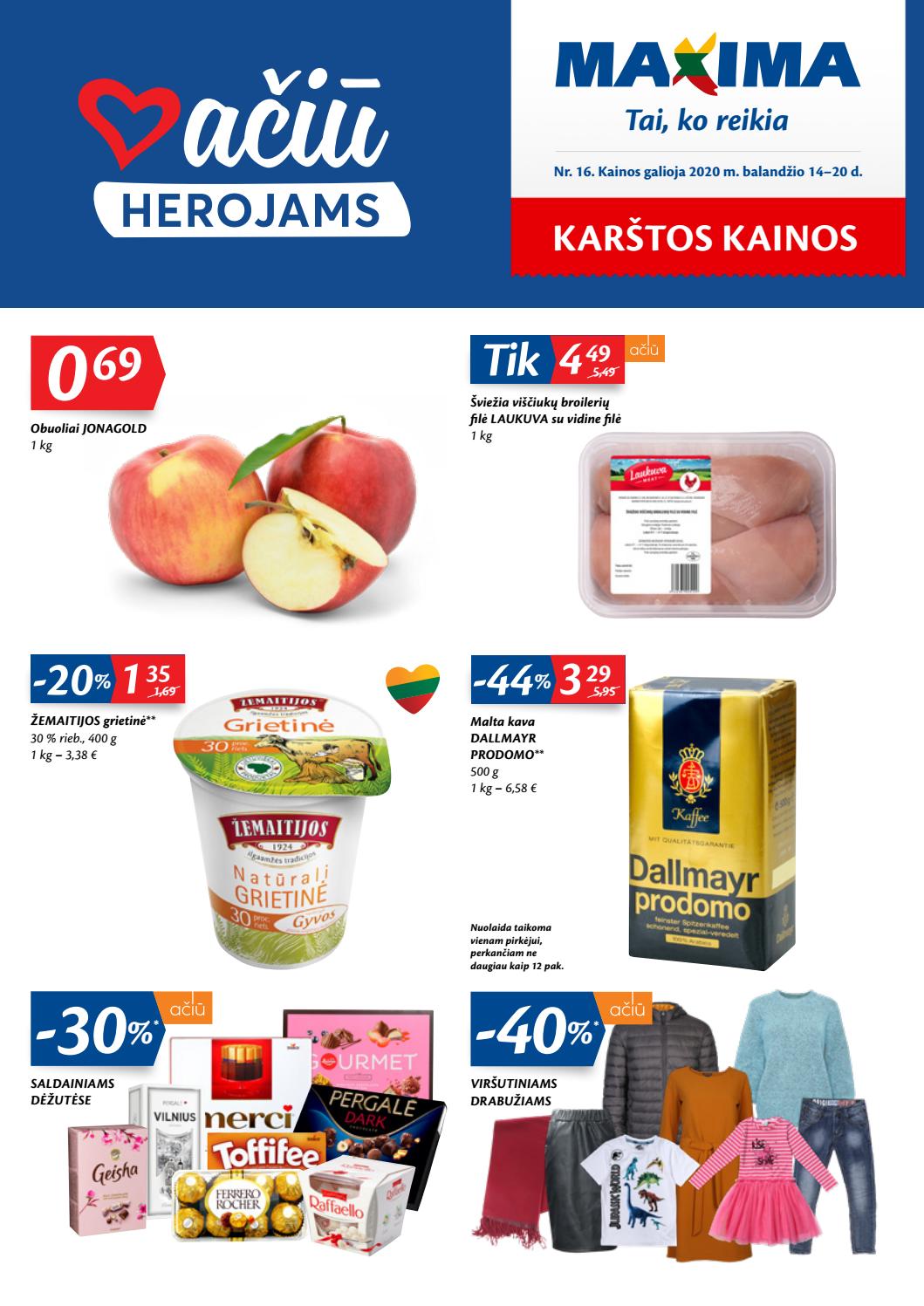 Maxima kaininis leidinys akcijos nuo 
  2020-04-14 iki 
  2020-04-20 | Leidinukas.lt puslapis 1