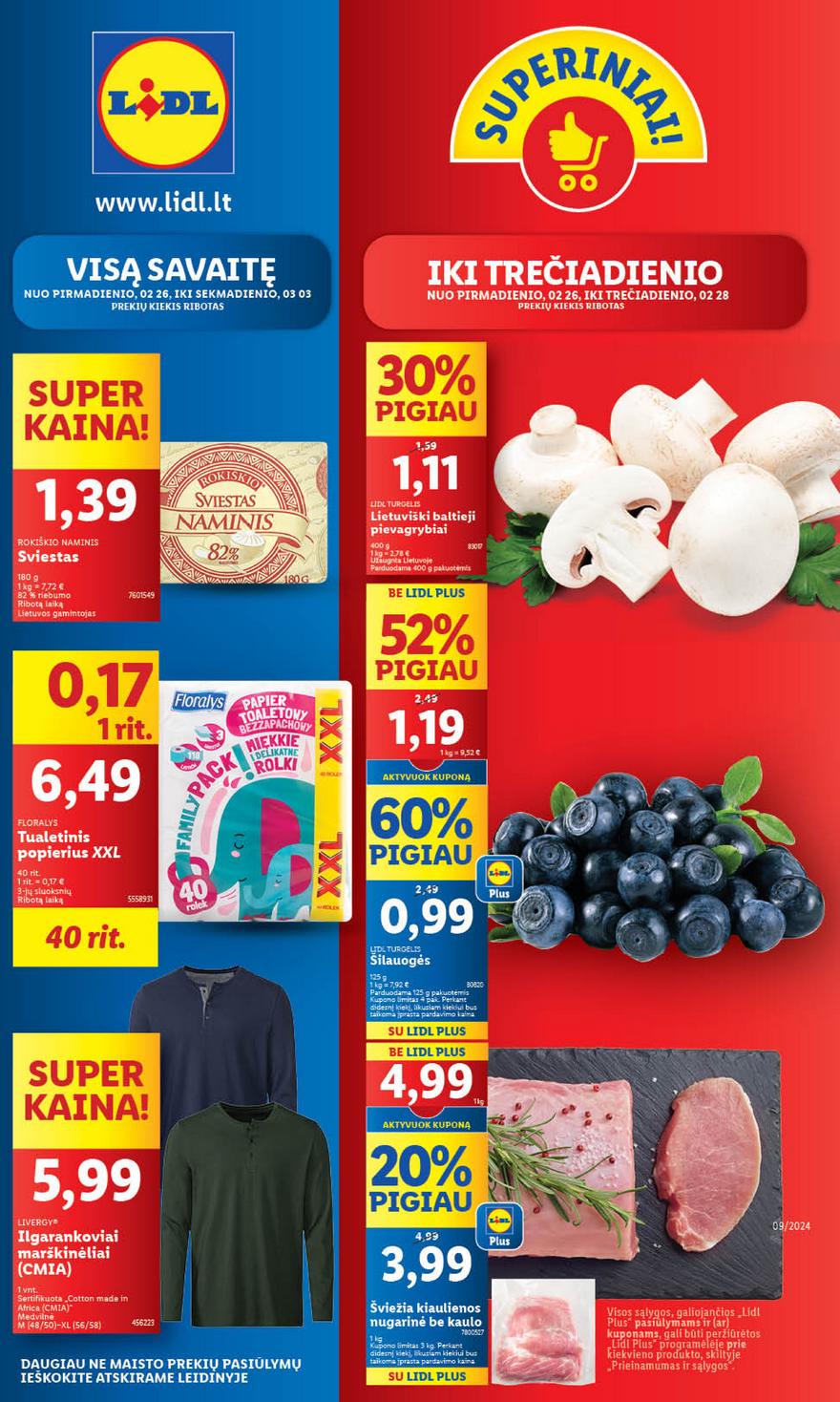Lidl pasiūlymai akcijos nuo 
  2024-02-26 iki 
  2024-03-03 | Leidinukas.lt puslapis 1