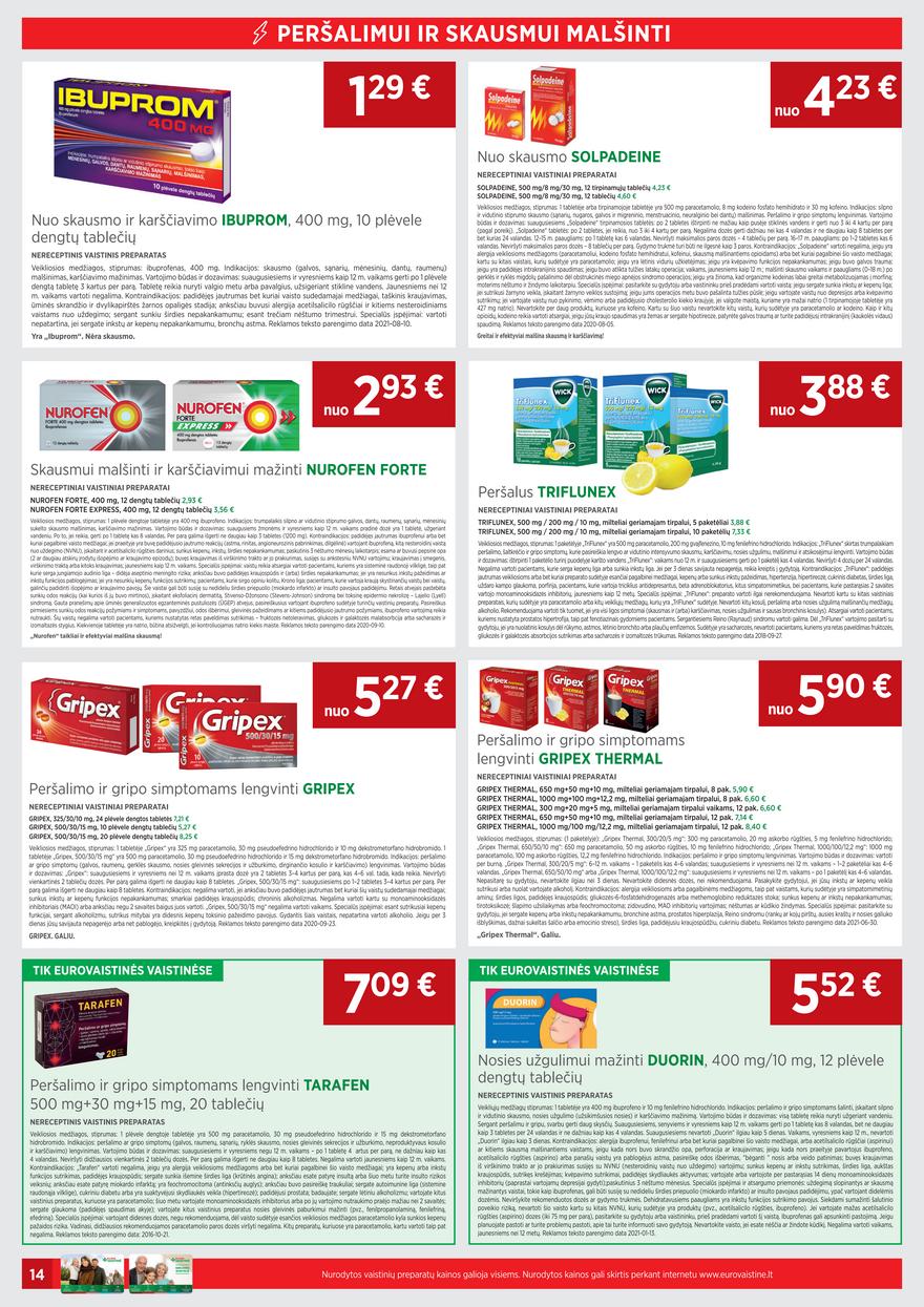Euro vaistinė leidinys akcijos nuo 
  2021-11-01 iki 
  2021-11-30 | Leidinukas.lt puslapis 14