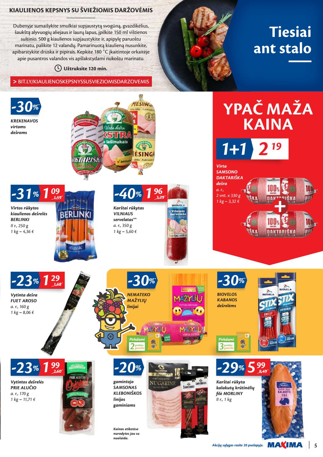 Maxima kaininis leidinys akcijos nuo 
  2019-10-08 iki 
  2019-10-14 | Leidinukas.lt puslapis 5