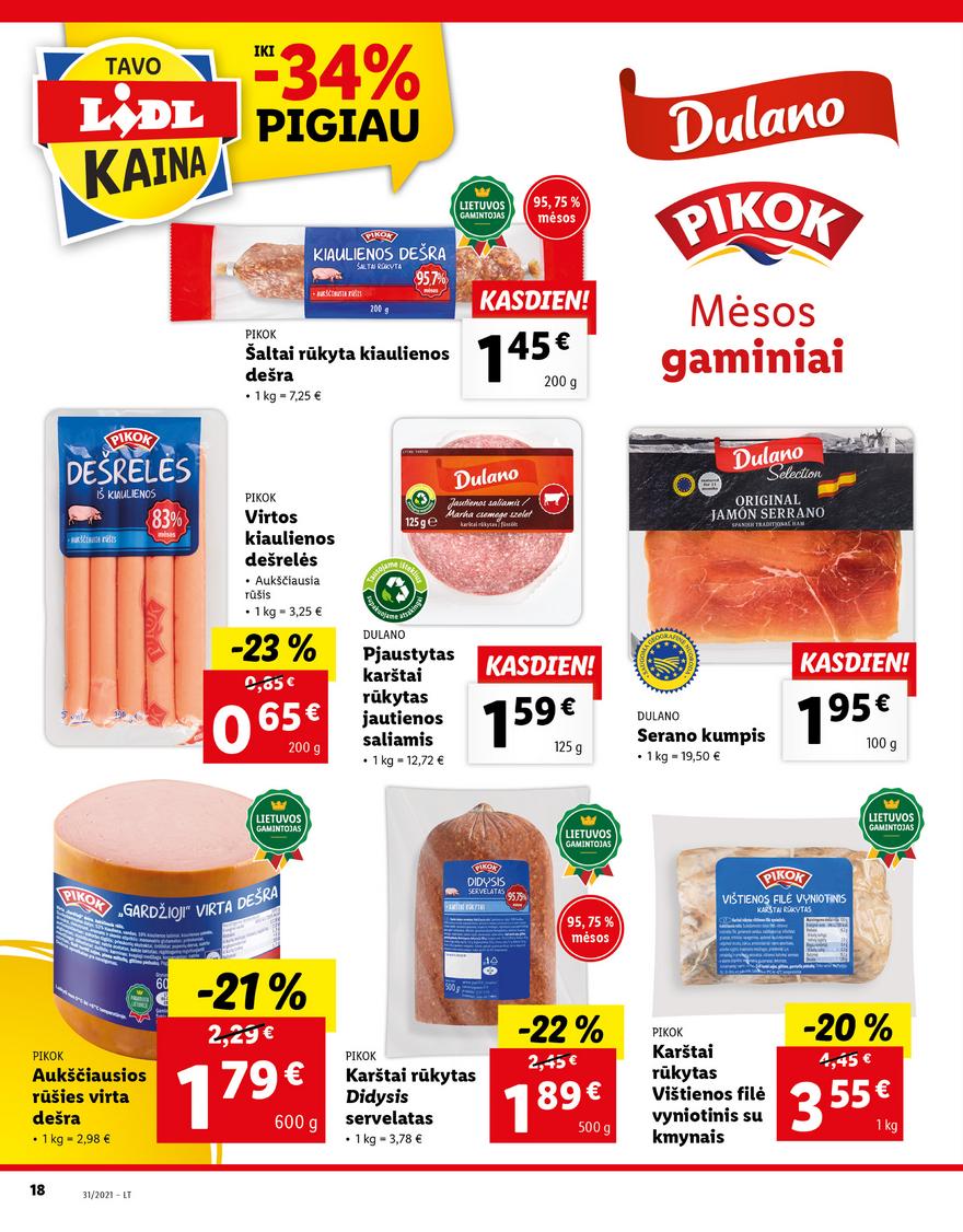 Lidl maisto prekių pasiūlymai akcijos nuo 
  2021-08-02 iki 
  2021-08-08 | Leidinukas.lt puslapis 18