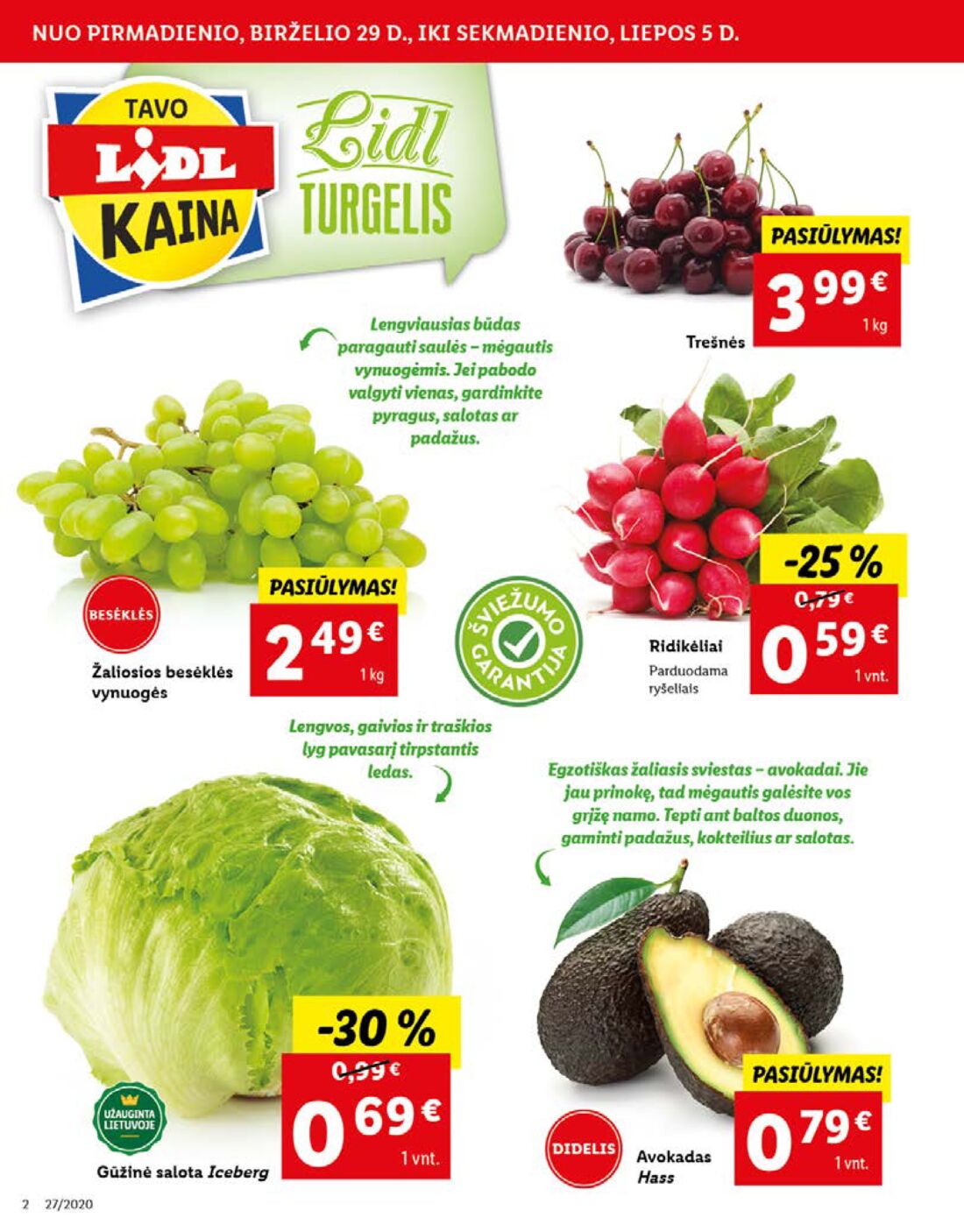 Lidl savaitinis leidinys akcijos nuo 
  2020-06-29 iki 
  2020-07-05 | Leidinukas.lt puslapis 2