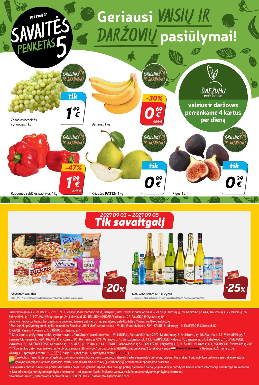 Rimi savaitinis leidinys akcijos nuo 
  2021-08-31 iki 
  2021-09-06 | Leidinukas.lt puslapis 24