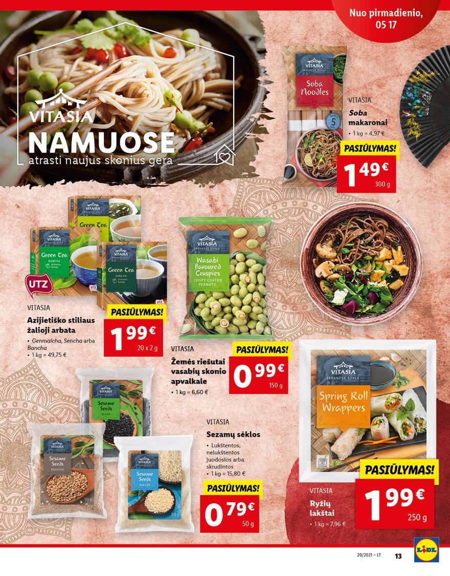 Lidl maisto prekių pasiūlymai akcijos nuo 
  2021-05-17 iki 
  2021-05-23 | Leidinukas.lt puslapis 13