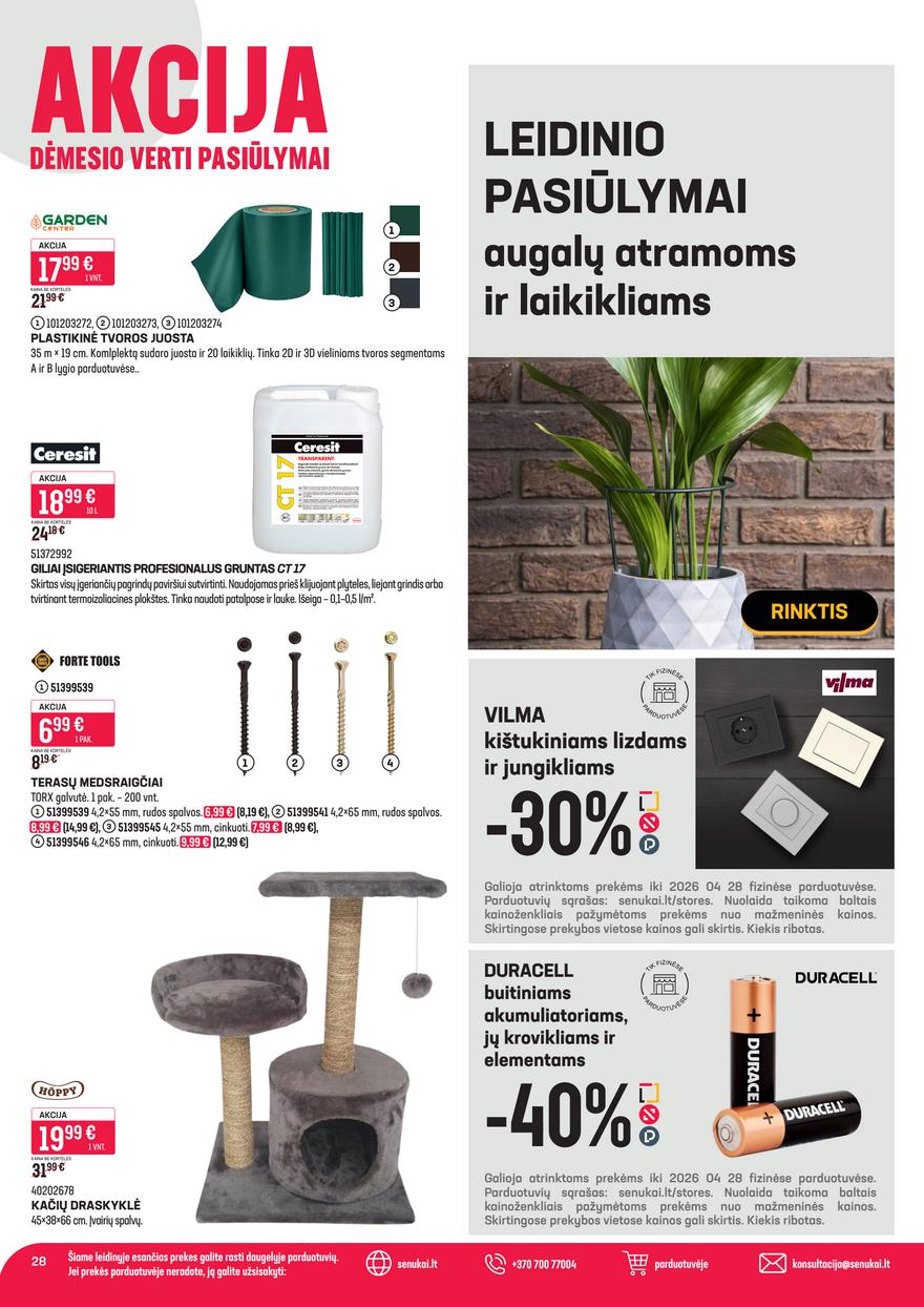 Senukai leidinys akcijos nuo 
  2026-04-15 iki 
  2026-05-28 | Leidinukas.lt puslapis 28