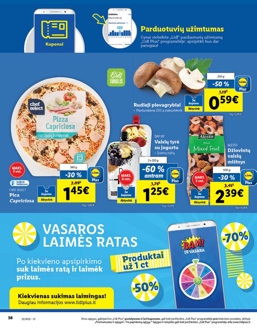 Lidl maisto prekių pasiūlymai akcijos nuo 
  2022-05-30 iki 
  2022-06-05 | Leidinukas.lt puslapis 36