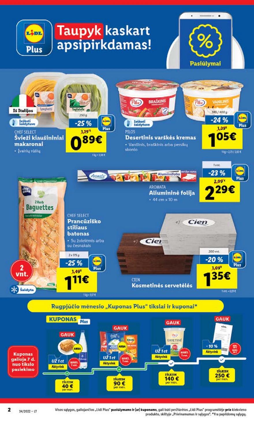Lidl pasiūlymai akcijos nuo 
  2022-08-22 iki 
  2022-08-28 | Leidinukas.lt puslapis 2