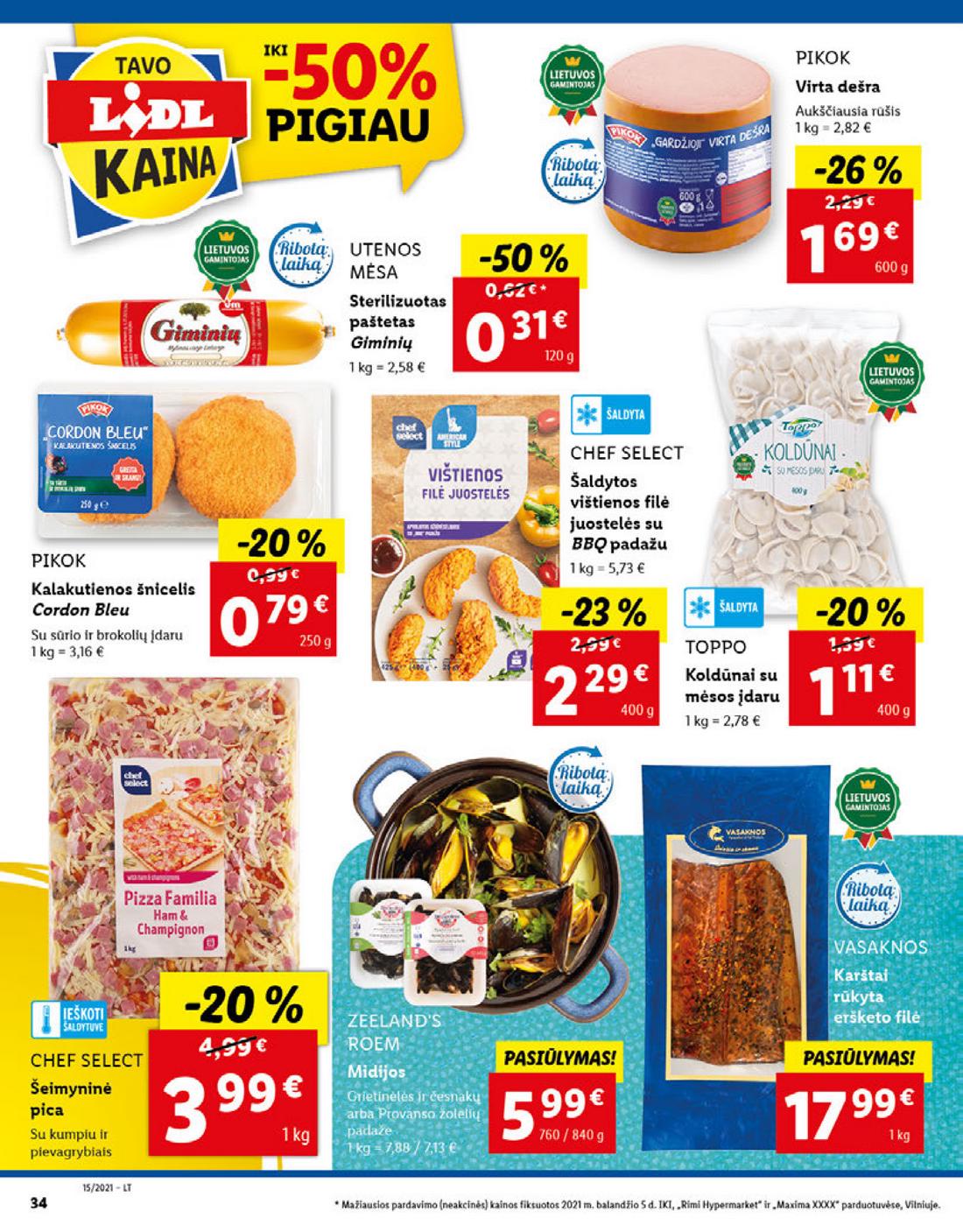 Lidl maisto prekių pasiūlymai akcijos nuo 
  2021-04-12 iki 
  2021-04-18 | Leidinukas.lt puslapis 34