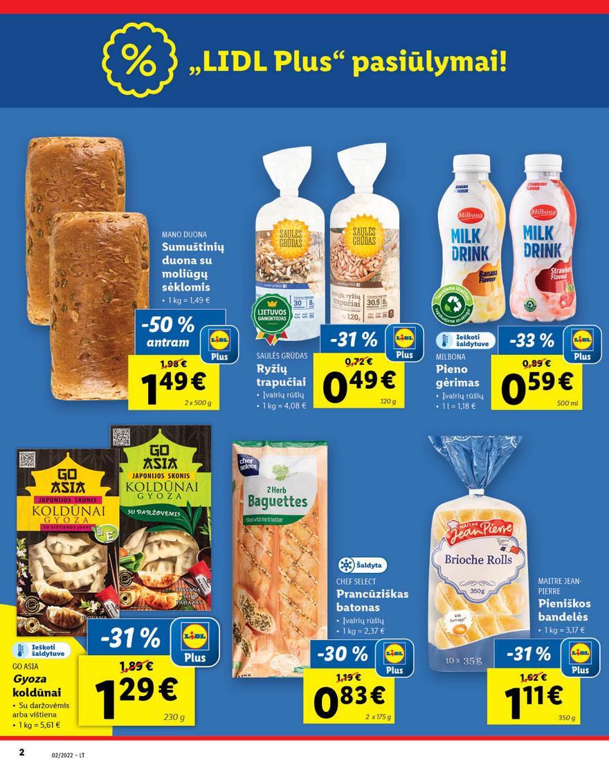Lidl maisto prekių pasiūlymai akcijos nuo 
  2022-01-10 iki 
  2022-01-16 | Leidinukas.lt puslapis 2
