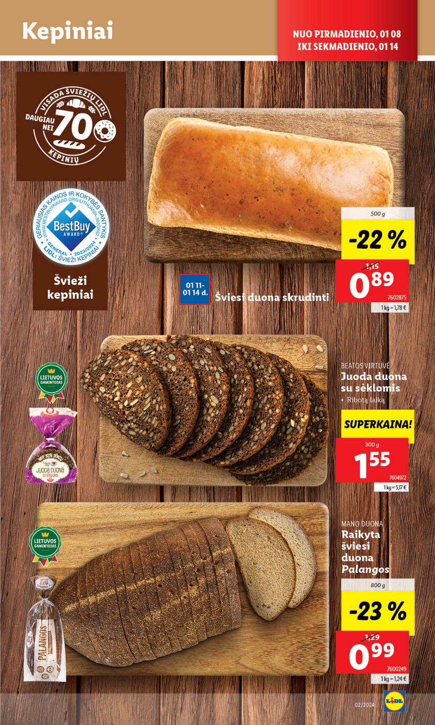 Lidl pasiūlymai akcijos nuo 
  2024-01-08 iki 
  2024-01-14 | Leidinukas.lt puslapis 15