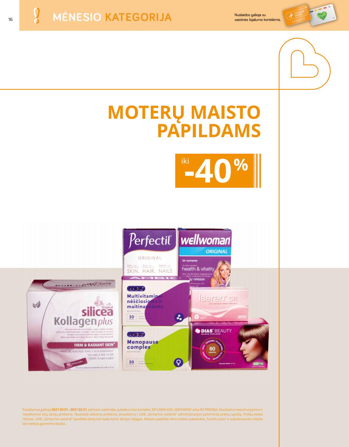 Gintarinė vaistinė leidinys akcijos nuo 
  2021-03-01 iki 
  2021-03-31 | Leidinukas.lt puslapis 16