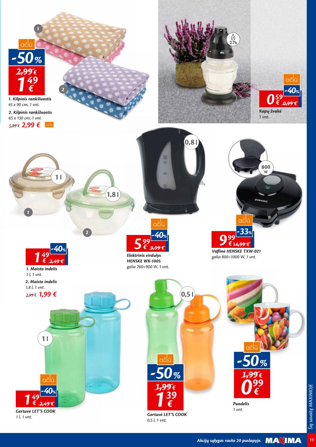 Maxima kaininis leidinys akcijos nuo 
  2019-08-27 iki 
  2019-09-02 | Leidinukas.lt puslapis 19