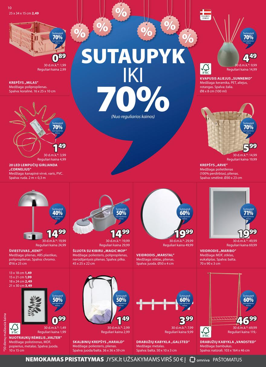 Jysk akcijų leidinys akcijos nuo 
  2026-06-30 iki 
  2026-07-13 | Leidinukas.lt puslapis 10