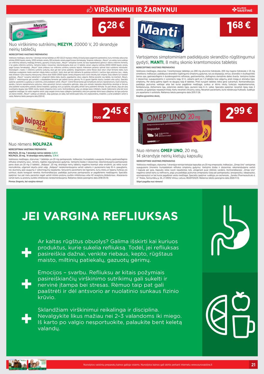 Euro vaistinė leidinys akcijos nuo 
  2021-11-01 iki 
  2021-11-30 | Leidinukas.lt puslapis 21