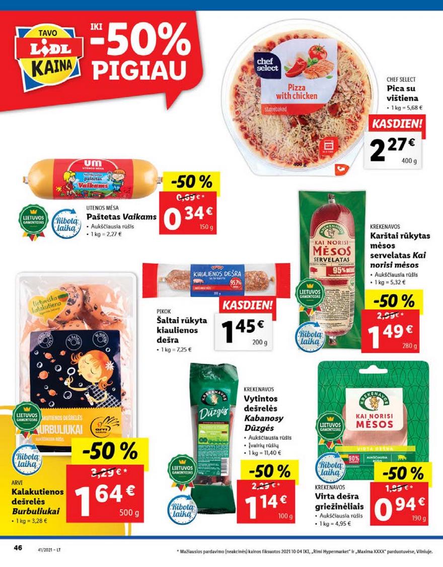 Lidl maisto prekių pasiūlymai akcijos nuo 
  2021-10-11 iki 
  2021-10-17 | Leidinukas.lt puslapis 46