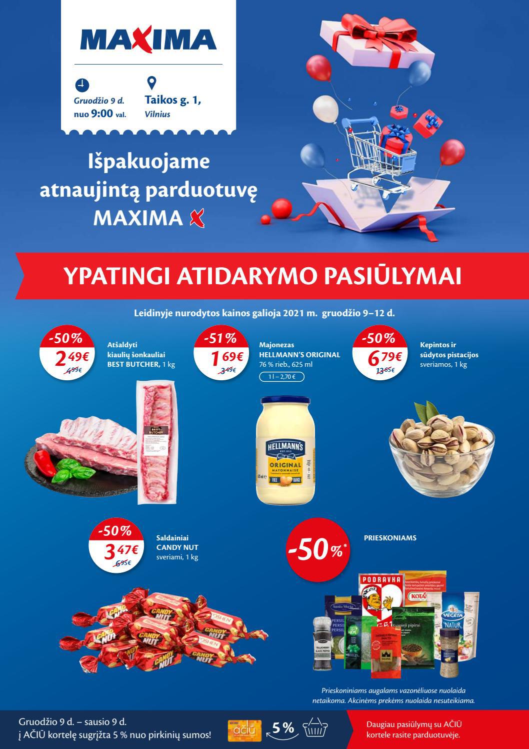 Maxima atidarymo leidinys akcijos nuo 
  2021-12-09 iki 
  2022-01-09 | Leidinukas.lt puslapis 1