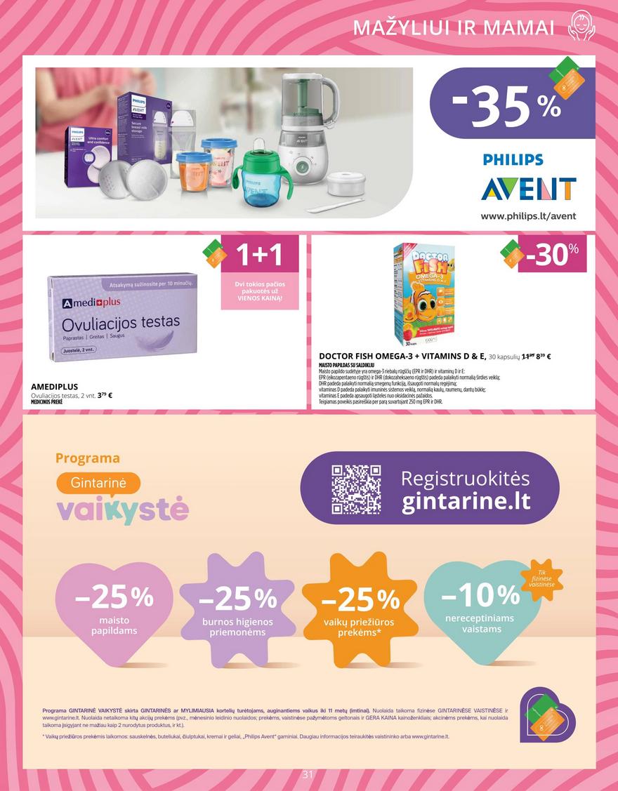 Gintarinės vaistinės leidinys akcijos nuo
2025-10-01 iki
2025-10-31 | Leidinukas.lt puslapis 31