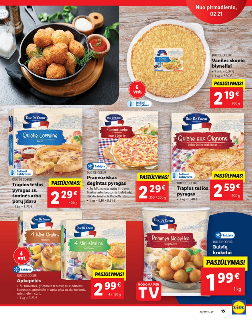 Lidl maisto prekių pasiūlymai akcijos nuo 
  2022-02-21 iki 
  2022-02-27 | Leidinukas.lt puslapis 15