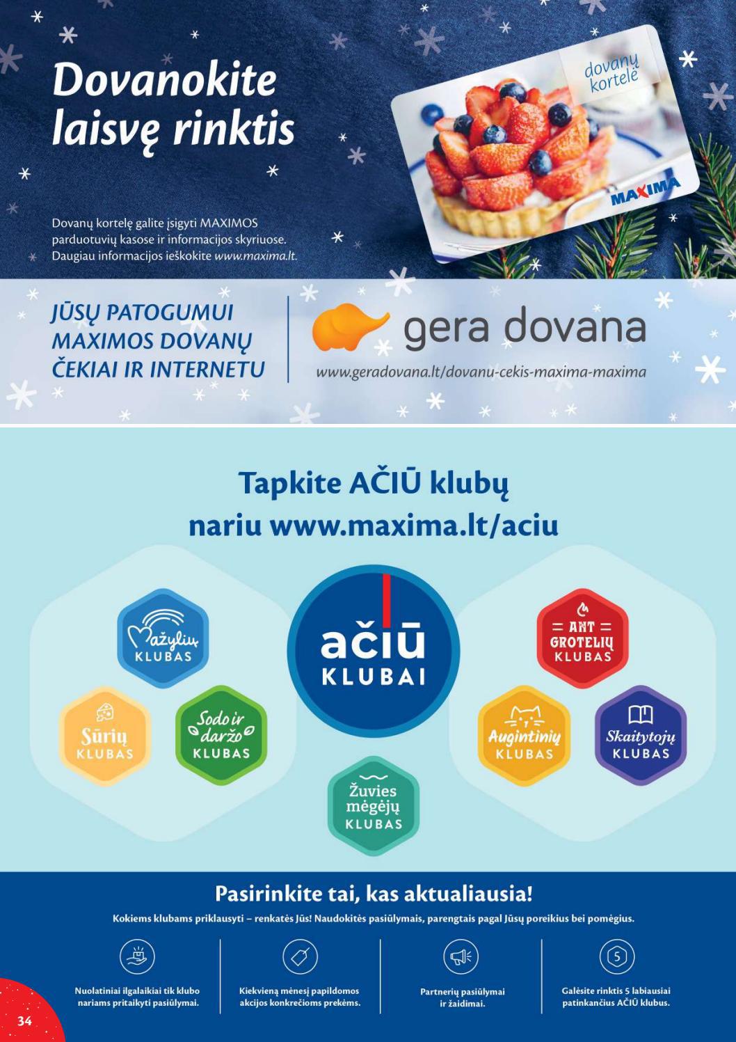 Maxima kaininis leidinys akcijos nuo 
  2021-11-30 iki 
  2021-12-06 | Leidinukas.lt puslapis 34