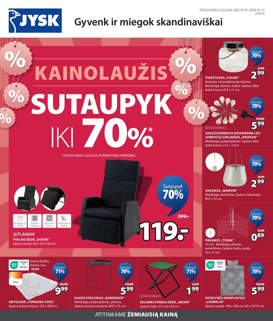 Jysk akcijų leidinys akcijos nuo 
  2025-07-01 iki 
  2025-07-14 | Leidinukas.lt puslapis 1