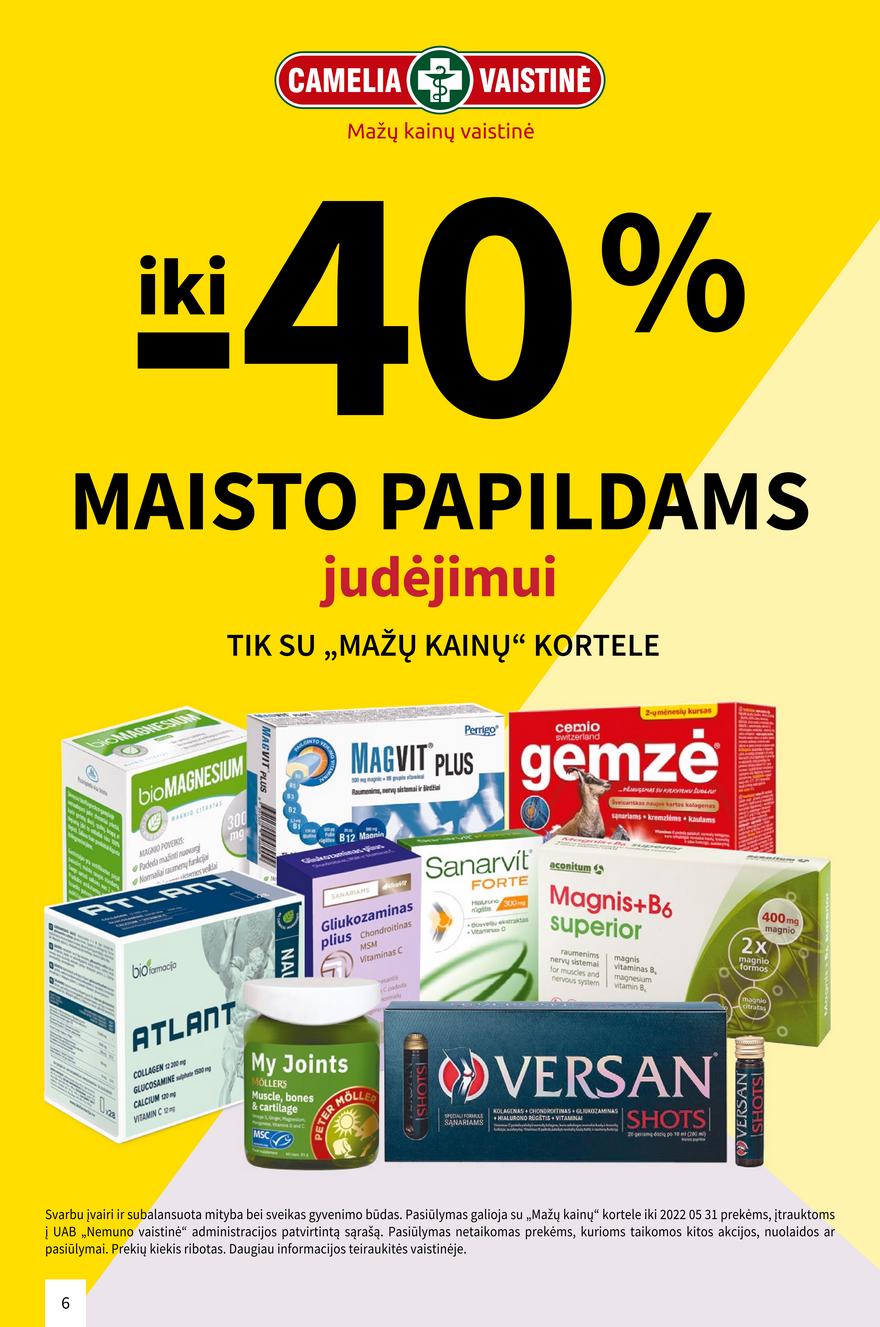 Camelia gegužės leidinys akcijos nuo 
  2022-05-01 iki 
  2022-05-31 | Leidinukas.lt puslapis 6