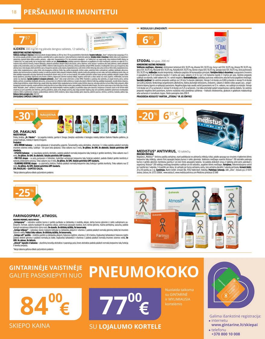 Gintarinės vaistinės leidinys akcijos nuo
2025-10-01 iki
2025-10-31 | Leidinukas.lt puslapis 18