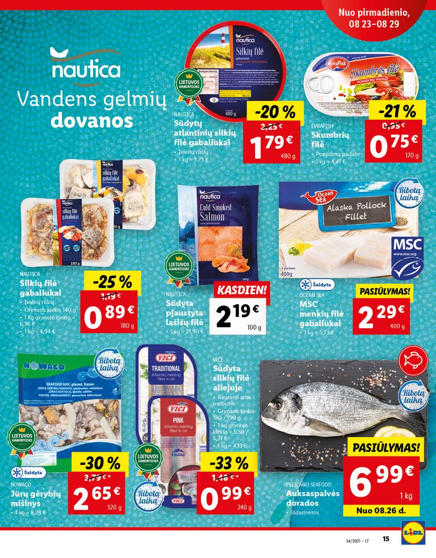 Lidl maisto prekių pasiūlymai akcijos nuo 
  2021-08-23 iki 
  2021-08-29 | Leidinukas.lt puslapis 15