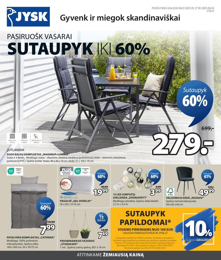 Jysk akcijų leidinys akcijos nuo 
  2025-05-27 iki 
  2025-06-02 | Leidinukas.lt puslapis 1