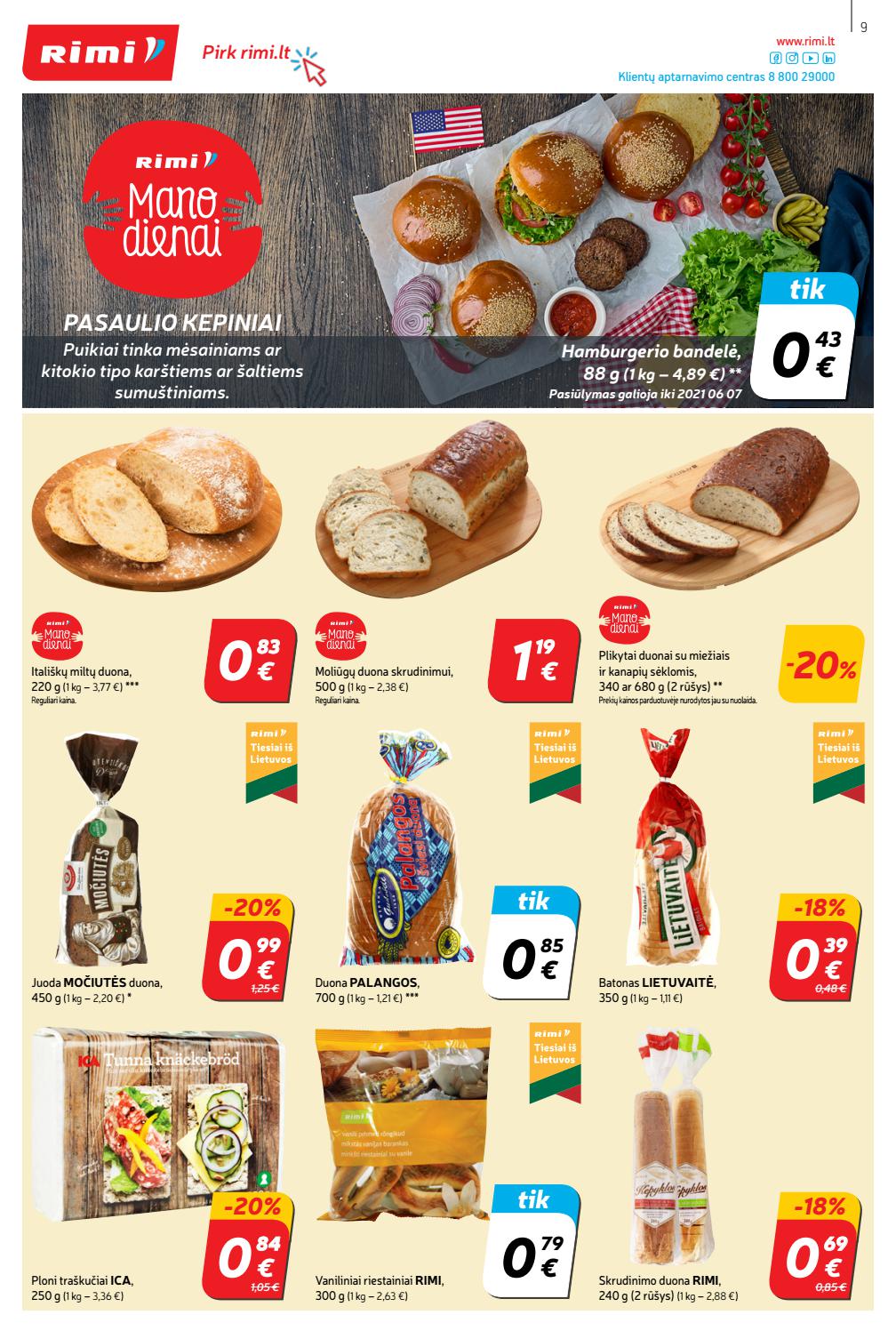 Rimi savaitinis leidinys akcijos nuo
2021-06-01 iki
2021-06-07 | Leidinukas.lt puslapis 9