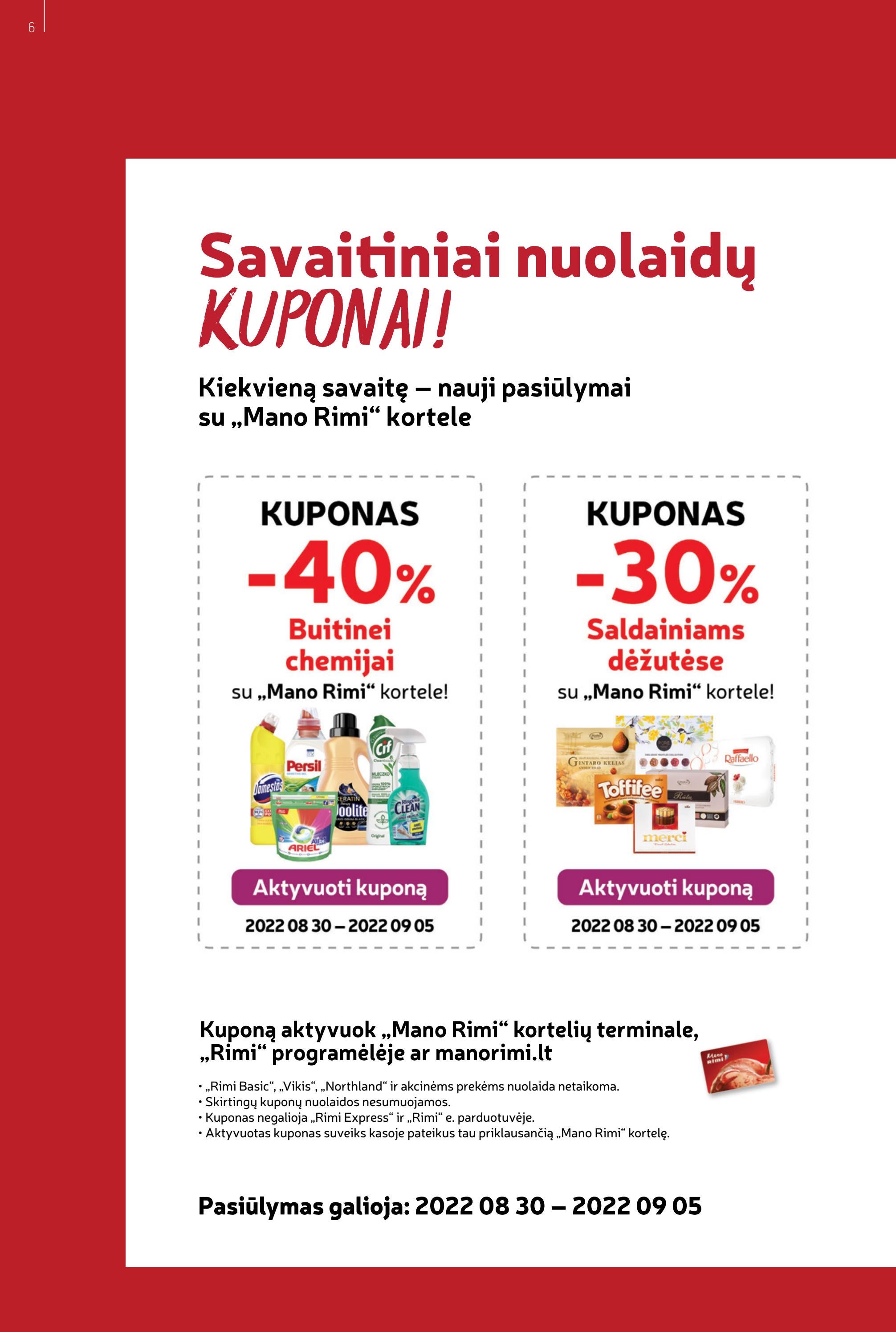 Rimi savaitinis leidinys akcijos nuo 
  2022-08-30 iki 
  2022-09-05 | Leidinukas.lt puslapis 6