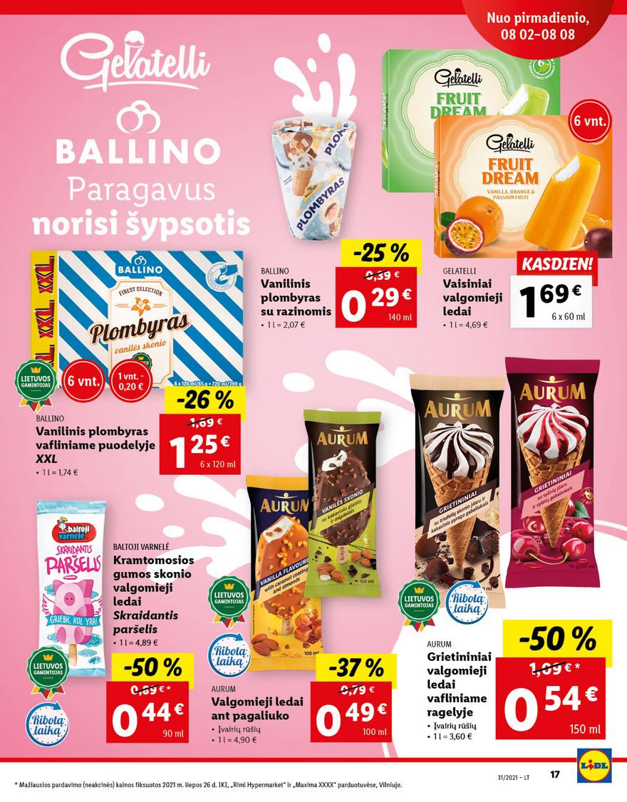 Lidl maisto prekių pasiūlymai akcijos nuo 
  2021-08-02 iki 
  2021-08-08 | Leidinukas.lt puslapis 17