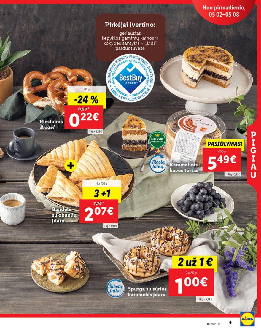 Lidl maisto prekių pasiūlymai akcijos nuo 
  2022-05-02 iki 
  2022-05-08 | Leidinukas.lt puslapis 9