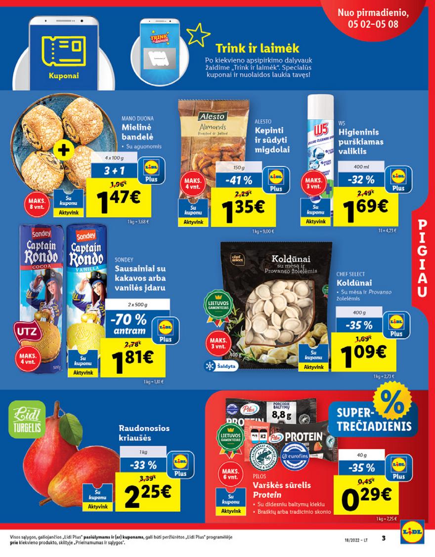 Lidl maisto prekių pasiūlymai akcijos nuo 
  2022-05-02 iki 
  2022-05-08 | Leidinukas.lt puslapis 3