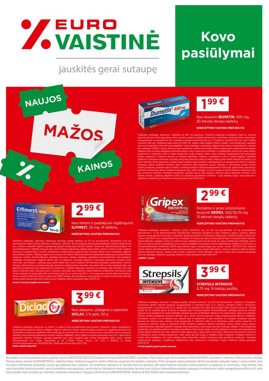 Euro vaistinė leidinys akcijos nuo 
  2023-03-02 iki 
  2023-03-31 | Leidinukas.lt puslapis 1